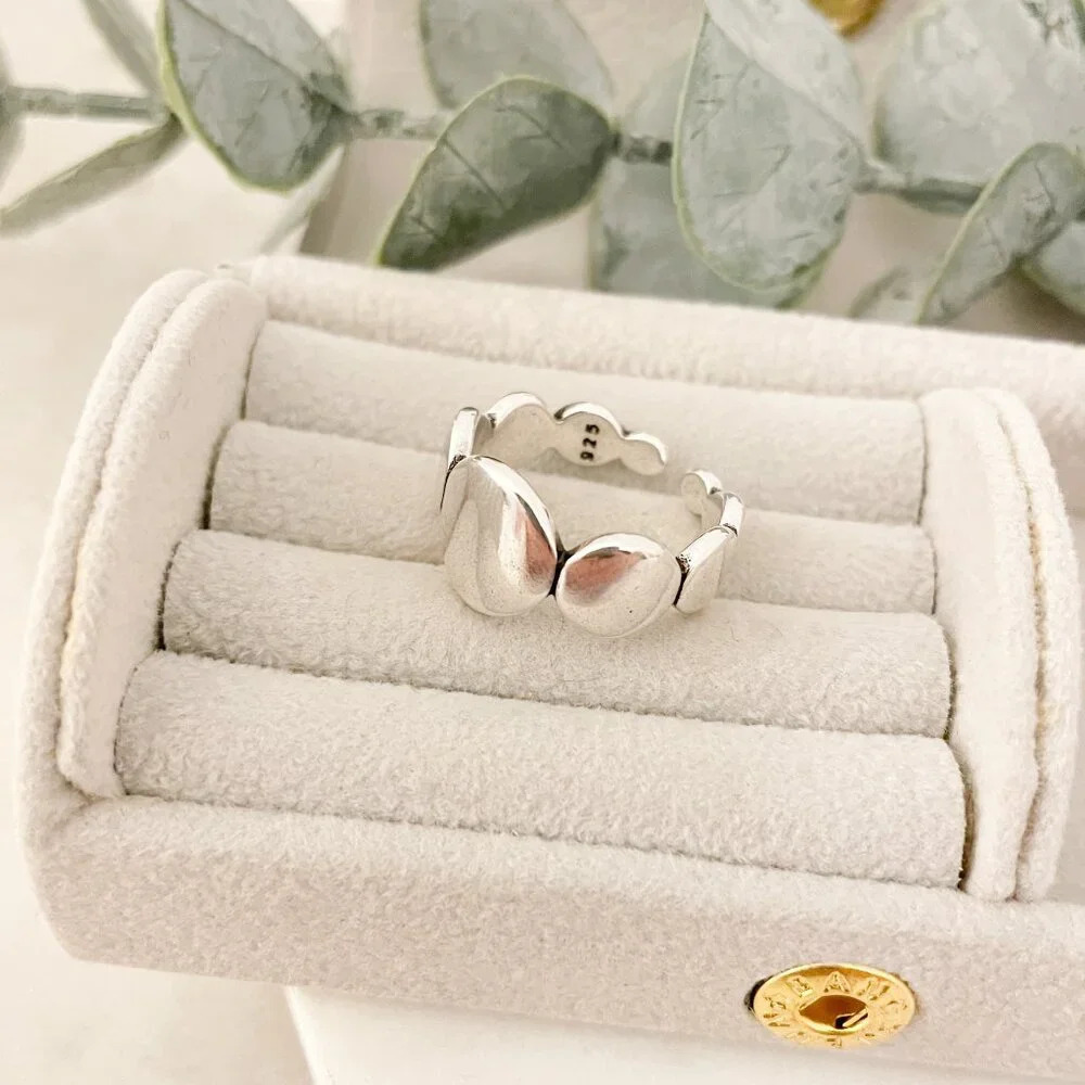 925 Sterling Silver Oval Ring Minimalist Ring Round Circle Ring Round Ring Band - Picture 6 of 10